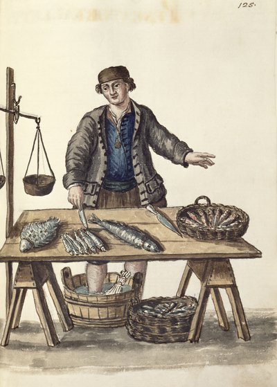 Fishmonger, Venetian by Jan van Grevenbroeck